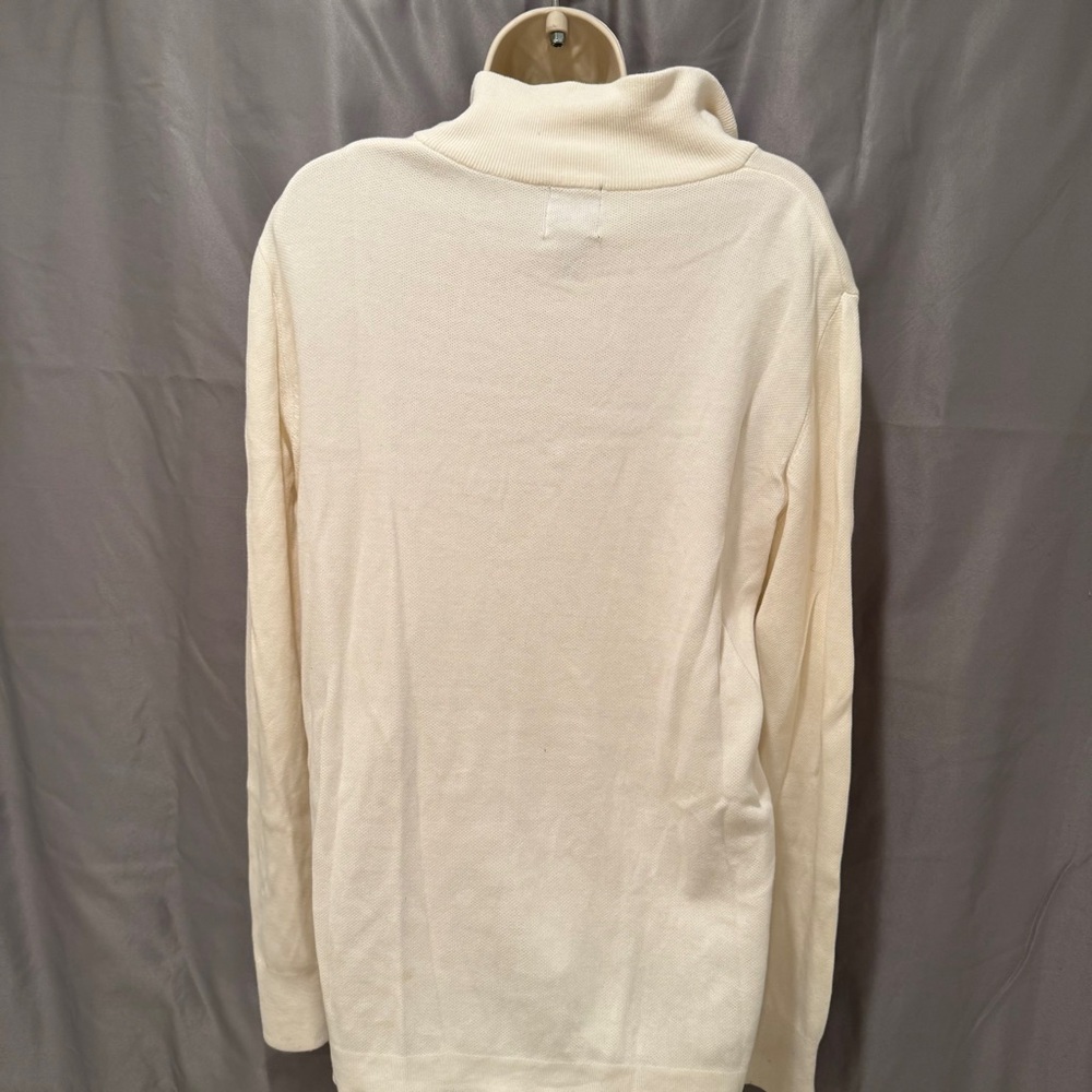 H&M Men's Zip-Up Sweater in Cream - Picture 3 of 5